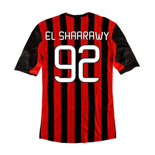 13-14 AC Milan Home #92 El Shaarawy Soccer Jersey Shirt - Click Image to Close